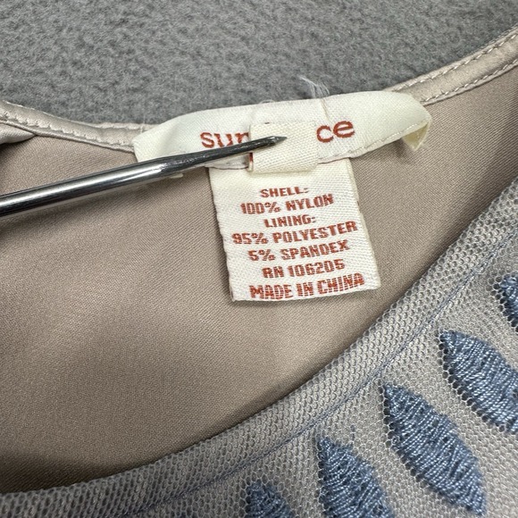 SUNDANCE Love at First Sight Pastel Blue Embroidered Sleeveless Lace Dress‎ Sz 4 - Picture 4 of 16